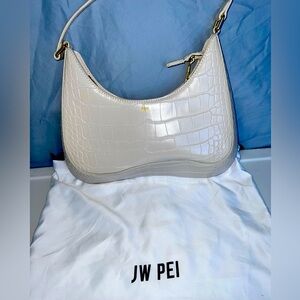 JW PEI: Ruby Shoulder Bag in White (off-white/crème). Leather. New.